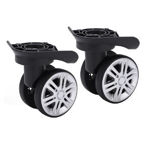Luggage Wheel Replacement, 2PCS Mute Double Row Suitcase Swivel Caster Replacement Wheels for Trolley Bag Travel Box