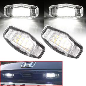 Leesoot 2 قطعة خالية من الأخطاء زينون أبيض LED لوحة ترخيص ضوء متوافق مع 1999-2018 Acura MDX RL TL TSX ILX RDX Honda Accord Odyssey Pilot City Legend Civic 34100S84A01، 34100S0A013 in Kuwait