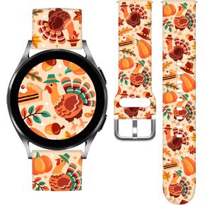 Holidays Watch Bands Compatible with 40mm 44mm Samsung Galaxy Watch 7/6/ 5/4/ 5 Pro (45mm)/ 4 Classic (46mm)/ 3 (41mm)/ Active 2, 20mm Pattern Replacement Silicone Strap for Women in Saudi Arabia