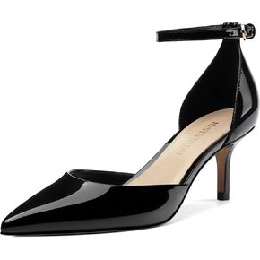 Pointed Closed Toe Heels for Women, Women's Ankle Strap Pumps, Wedding Party Office Business Work Dress Shoes