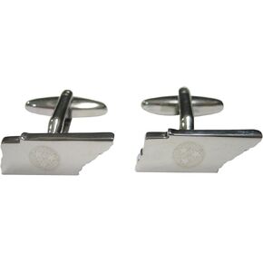 Tennessee State Map Shape and Flag Design Cufflinks