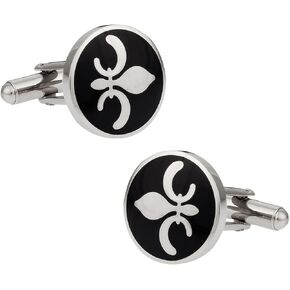 أزرار أكمام Cuff-Daddy Fleur De Lis مصنوعة من الفولاذ المقاوم للصدأ مع صندوق عرض in Kuwait