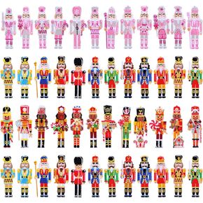 Hotop 48 Pcs Christmas Nutcracker Iron on Patches Colorful Sew on Embroidered Nutcracker Applique Repair Patch Soldier Figures Christmas Applique Patches for Xmas Hat Clothing Backpack DIY Craft