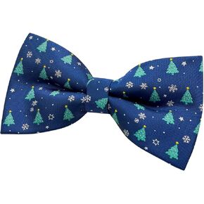 Retreez Christmas Tree and Snowflakes Pattern Pre-tied Bow Tie (5")