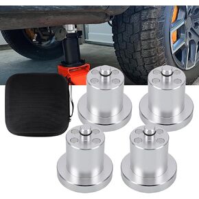 YUEWO Jack Pucks, Aluminum Jack Lifting Jack Pad Compatible with Rivian R1T/R1S, Lifting Jack Pad Lift Point Adapter, with Magnetic and Easy to Hold on Corner, with Storage Case,4 Pack