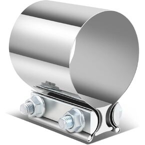 (عبوة من قطعتين) كم مشابك كاتم صوت عادم بشريط مفصل بمؤخرة 3 بوصات، استخدام عالمي لأنبوب القطر الخارجي 3 بوصات، من الفولاذ المقاوم للصدأ in Kuwait