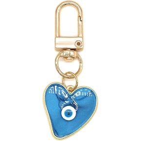 Evil Eye Keychains Sweat-heart Keychains Protection Charm for Women Men Car Key Ring Bag Purse Accessories