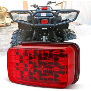 DREAMIZER ATV Tail Light LED Rear Tail Lights Red Lens Taillight Running Brake Lights Compatible with Yamaha Grizzly 700 550 660 450 Bear Tracker Big Bear Kodiak 700 Rhino Viking Bruin Wolverin