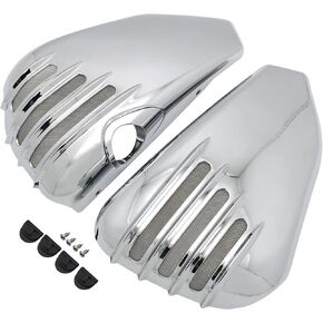 Motorcycle ABS Left & Right Engine Fairing Battery Side Covers for Harley 2014-2022 Sportster XL883 XL1200 883 1200 Forty Eight Seventy Two (Chrome)