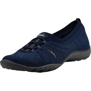 Skechers Women's Breathe Easy-Simple Pleasure Sneaker, Navy, 9