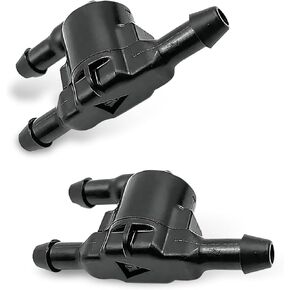 2 PCS Car Wiper Washer Windshield Check Valve, 1.68" x 0.83" W26 PA663 Three Port Design Integrated Hose Connector, Replacement OEM No. 8532128020 Accessories, Compatible with Lexus (Black)