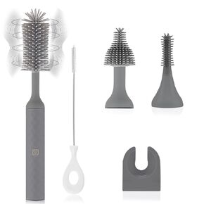 biqin Electric Baby Bottle Brush Set, Multi-Purpose Cleaner Brushes,360°high-Speed Rotation Cleaning,1500mAh,Waterproof IPX65,Perfect Baby Bottle Brushes,White