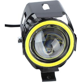 أضواء LED للدراجات النارية، 12 إلى 60 فولت، مصباح أمامي مقاوم للصدمات للدراجات النارية، عدسة شفافة، فتحة فريدة للدراجات النارية (أبيض)