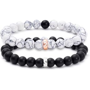Couples Bracelets，His And Her Matching Couple Ring Bracelet Jewelry Gifts