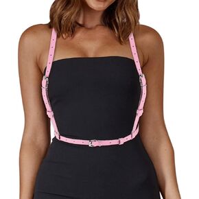 BODIY Plus Size Harness Punk Leather Black Harness Belts Women Fashion Body Harness for Women