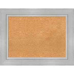 Amanti Art Natural Cork Board for Wall (20 x 14) Bulletin Board with Parisian Silver Silver Wood Frame, Small Cork Board for Office, Traditional Corkboard for Wall, Pin Board from WI, USA