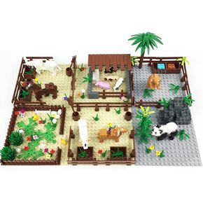 Barn and Farm Building Set,Compatible All Major Brands,Chicken Coop, Garden, Crop, Zoo Animal Building DIY Set(Chicken coop)
