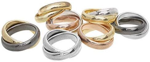 Cobra Bracelet With Five Intertwined 7mm Wide Flexible Stretch Interlocking Omega Twist Bands MADE IN USA in Saudi Arabia