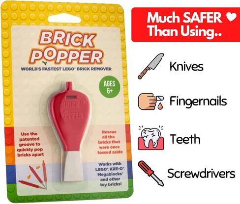 World's Fastest Brick Separator Tool - Efficient Brick Remover for Kids and Adults - Perfect for Ages 6 and Up - Essential Brick Tool (Red) in Saudi Arabia