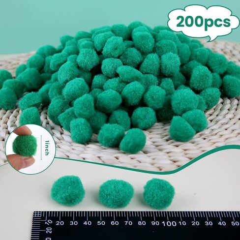 200 Pieces Pom Poms, 1 Inch Craft Pom Pom Balls, Fluffy Soft Craft Pompoms, Pompoms Puff Balls for DIY Creative Arts Crafts Christmas Home Decorations(Purple) in Saudi Arabia