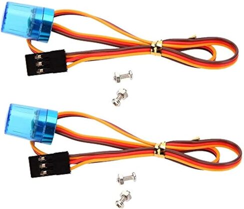 RC Car Police Flash Light,WONFAST 360° Rotation 5 Modes Ultra Bright LED Strobe Lights Compatible with 1/8 1/10 RC Mode Truck Car Accessory(2Pack Yellow) in Kuwait