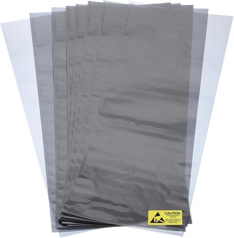 MECCANIXITY 20Pcs Anti Static Bags ESD Shielding Bag Flat Open Top Anti Static Bag for Electronic Devices 9.8x15.7 Inch(250 * 400mm) in Saudi Arabia