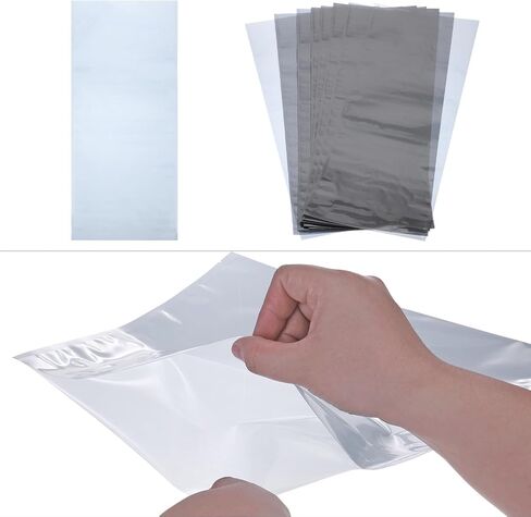 MECCANIXITY 20Pcs Anti Static Bags ESD Shielding Bag Flat Open Top Anti Static Bag for Electronic Devices 9.8x15.7 Inch(250 * 400mm) in Saudi Arabia