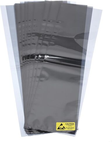 MECCANIXITY 20Pcs Anti Static Bags ESD Shielding Bag Flat Open Top Anti Static Bag for Electronic Devices 9.8x15.7 Inch(250 * 400mm) in Saudi Arabia