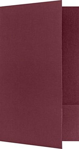 مجلدات العروض التقديمية مقاس 9 × 14.5 بوصة من LUXPaper | الحجم القانوني | جيبين | كتان بورجوندي | 100 رطل. الغلاف | 25 الكمية in Saudi Arabia