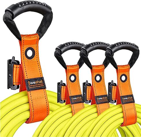 E-Track Storage Straps, 2 Pack Heavy-Duty Storage Straps for Cords, Cables, and Hoses Organized On E-Track, Hook and Loop Extension Cord Organizer, 2 Pack Straps (Orange) in Saudi Arabia