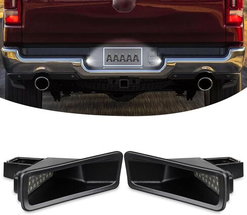 Linkstyle 2PCS Full LED License Plate Light, 24 LEDs, 6000K White, Waterproof, Compatible with Dodge Ram 1500 Trucks (2019-2023) in Saudi Arabia