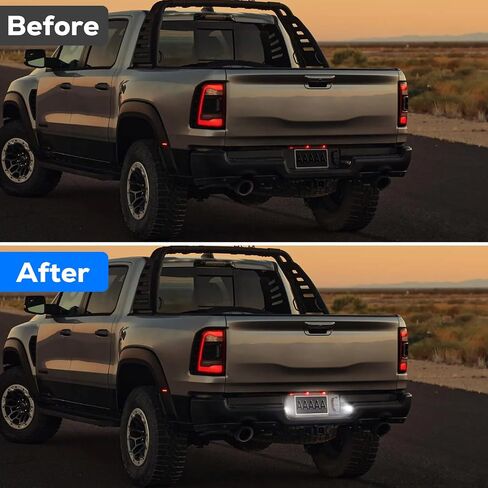 Linkstyle 2PCS Full LED License Plate Light, 24 LEDs, 6000K White, Waterproof, Compatible with Dodge Ram 1500 Trucks (2019-2023) in Saudi Arabia