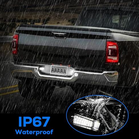 Linkstyle 2PCS Full LED License Plate Light, 24 LEDs, 6000K White, Waterproof, Compatible with Dodge Ram 1500 Trucks (2019-2023) in Saudi Arabia