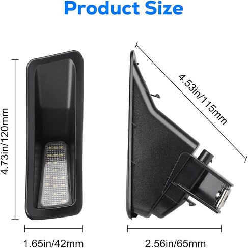 Linkstyle 2PCS Full LED License Plate Light, 24 LEDs, 6000K White, Waterproof, Compatible with Dodge Ram 1500 Trucks (2019-2023) in Saudi Arabia