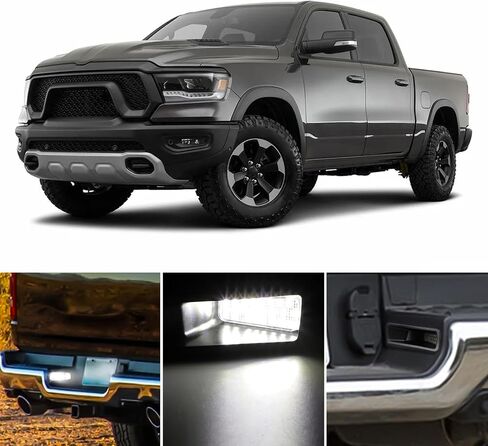 Linkstyle 2PCS Full LED License Plate Light, 24 LEDs, 6000K White, Waterproof, Compatible with Dodge Ram 1500 Trucks (2019-2023) in Saudi Arabia