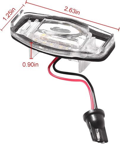 Leesoot 2 قطعة خالية من الأخطاء زينون أبيض LED لوحة ترخيص ضوء متوافق مع 1999-2018 Acura MDX RL TL TSX ILX RDX Honda Accord Odyssey Pilot City Legend Civic 34100S84A01، 34100S0A013 in Kuwait