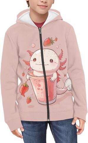 Girls' Fashion Hoodies & Sweatshirts Lightweight Girls Zip Up Sweatshirt Size 6-16 Fall Winter Jacket in Saudi Arabia