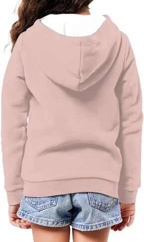 Girls' Fashion Hoodies & Sweatshirts Lightweight Girls Zip Up Sweatshirt Size 6-16 Fall Winter Jacket in Saudi Arabia