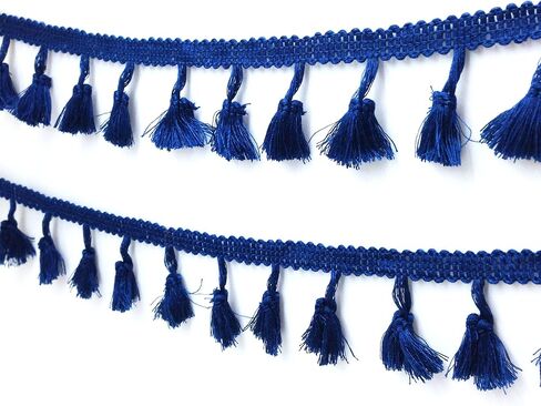 PEPPERLONELY 2 Yards Tassel Fringe Trim Cotton Lace for Women Dress, Cloth, Bags, Curtain, Home Decor and Other DIY Craft Supply, Red in Saudi Arabia
