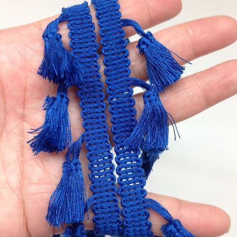 PEPPERLONELY 2 Yards Tassel Fringe Trim Cotton Lace for Women Dress, Cloth, Bags, Curtain, Home Decor and Other DIY Craft Supply, Red in Saudi Arabia