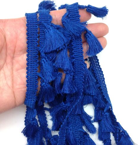 PEPPERLONELY 2 Yards Tassel Fringe Trim Cotton Lace for Women Dress, Cloth, Bags, Curtain, Home Decor and Other DIY Craft Supply, Red in Saudi Arabia
