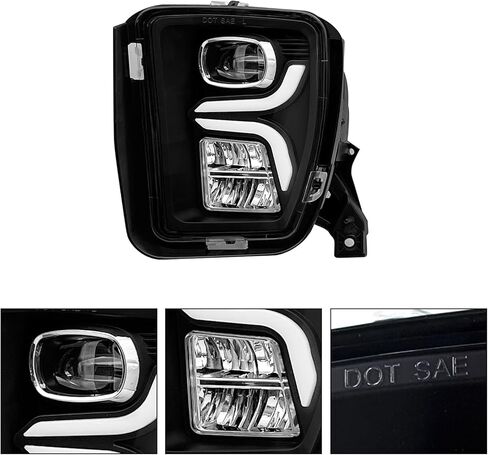 Fog Lights Compatible with 2013 2014 2015 2016 2017 2018 Ram 1500 Pickup, Bumper Driving Fog Lamps Assemblies, 1 Pair with Left and Right Side (Clear Lens) in Kuwait