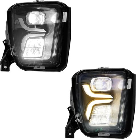 Fog Lights Compatible with 2013 2014 2015 2016 2017 2018 Ram 1500 Pickup, Bumper Driving Fog Lamps Assemblies, 1 Pair with Left and Right Side (Clear Lens) in Kuwait