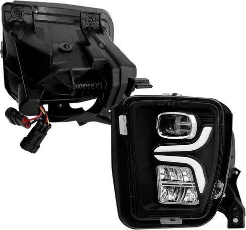 Fog Lights Compatible with 2013 2014 2015 2016 2017 2018 Ram 1500 Pickup, Bumper Driving Fog Lamps Assemblies, 1 Pair with Left and Right Side (Clear Lens) in Kuwait