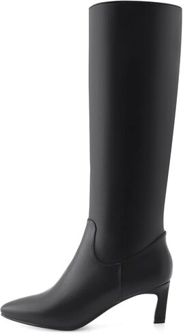 أحذية عالية للركبة للنساء بكعب قطة ومقدمة مدببة وكعب منخفض متوسط ​​وطويل in Kuwait