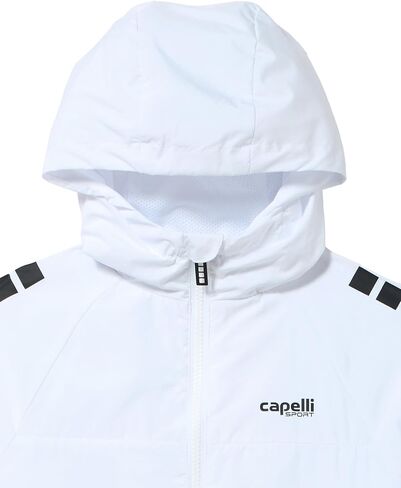 Capelli Sport Windbreaker Jacket, Youth Lightweight Hooded Pullover Coat with Zipper Pockets in Kuwait