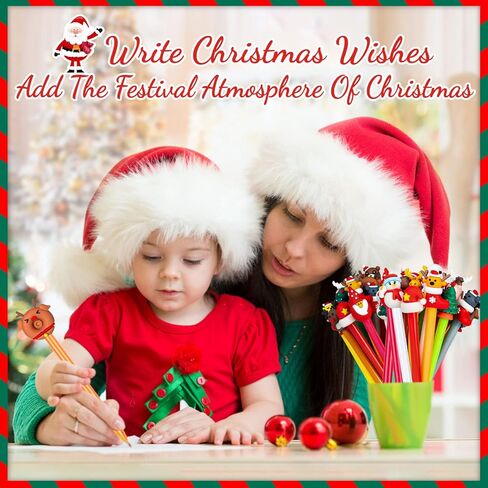 WDAHDHP قلم حبر جل عيد الميلاد للأطفال، 35 قطعة أقلام كرة دوارة لطيفة لعيد الميلاد، أقلام حبر هلامية كرتونية لعيد الميلاد مع حبر أسود للطلاب والمدرسين واللوازم المدرسية هدية عيد الميلاد in Kuwait