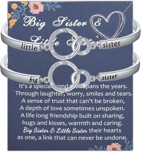BNQL Big Sister Little Sister Bracelets Gifts Sister Bracelet for 2 Sister Jewelry from Sister Birthday Gifts in Saudi Arabia