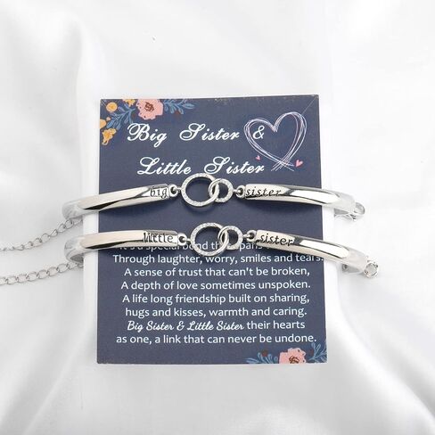 BNQL Big Sister Little Sister Bracelets Gifts Sister Bracelet for 2 Sister Jewelry from Sister Birthday Gifts in Saudi Arabia