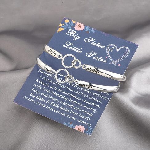 BNQL Big Sister Little Sister Bracelets Gifts Sister Bracelet for 2 Sister Jewelry from Sister Birthday Gifts in Saudi Arabia